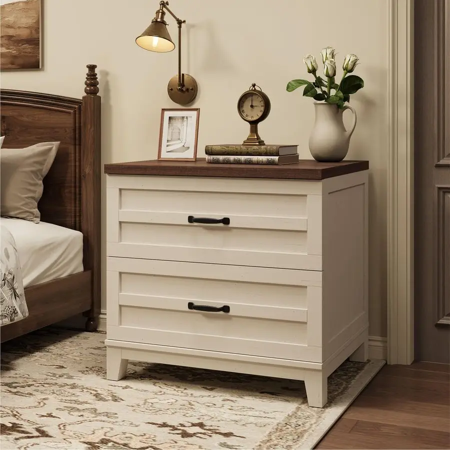 خزانة ملفات ذات درجين، خزانة ملفات جانبية للتخزين الخشبي مع أدراج تمديد كاملة، منظم متعدد المشاهد لمكتب غرفة النوم