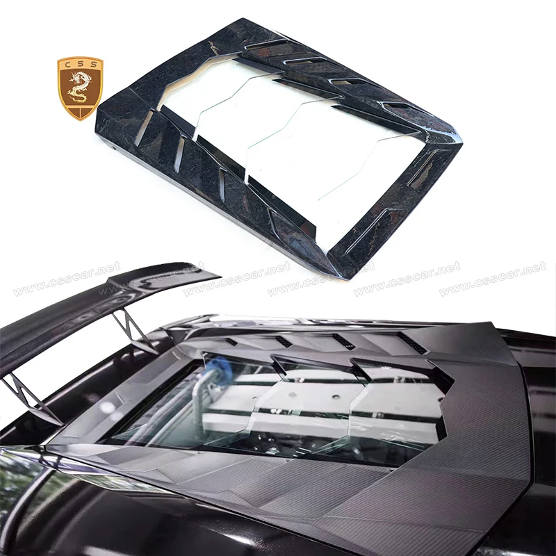 Forged Carbon Car Rear Engine Cover For Lamborgini Huracan MSY Style Engine Bonnet transparent glass trunk lid lp610 accessories