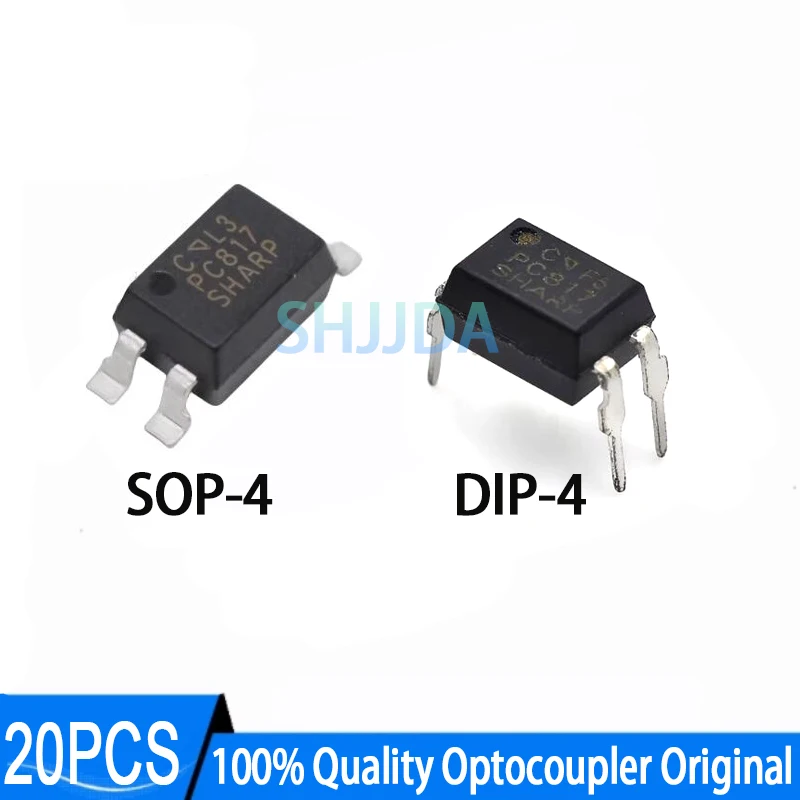 (20 Stück) Neuer PC817 PC817C DIP-4 SOP-4 Optokoppler-Chip, 100 % Qualität