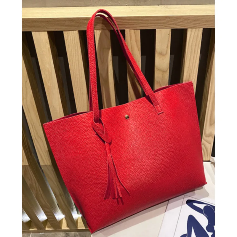 Eine Quaste Tasche Schulter große Kapazität Handtaschen für Frauen lässig hochwertige mehrfarbige Messenger vielseitige Luxus Cross body