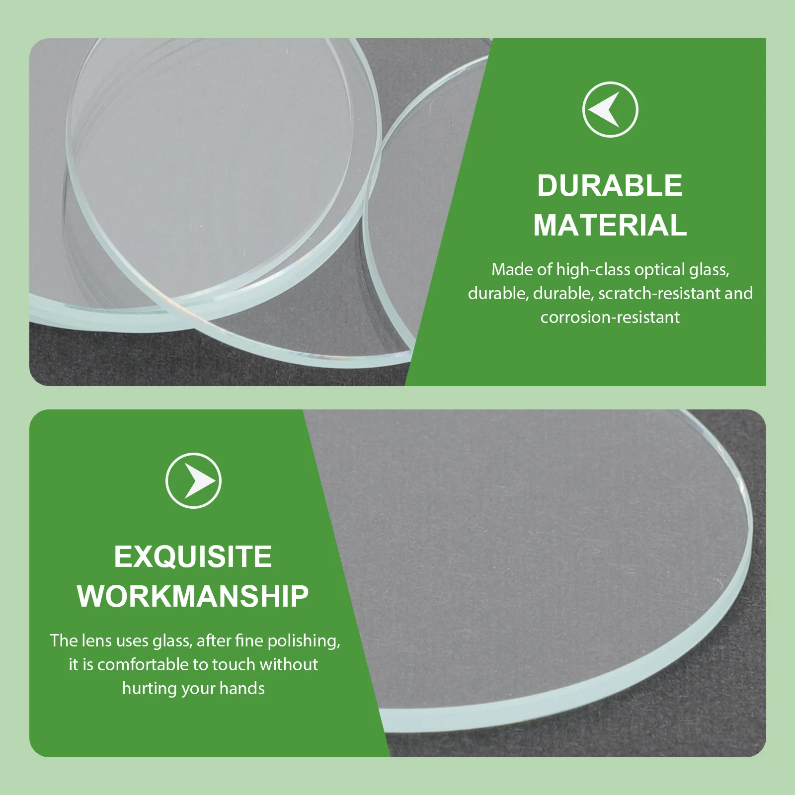 

6Pcs Transparent Watch Lens Replacement Durable Round Glass for Watch Repair and Maintenance Wristwatch Replacement Lens