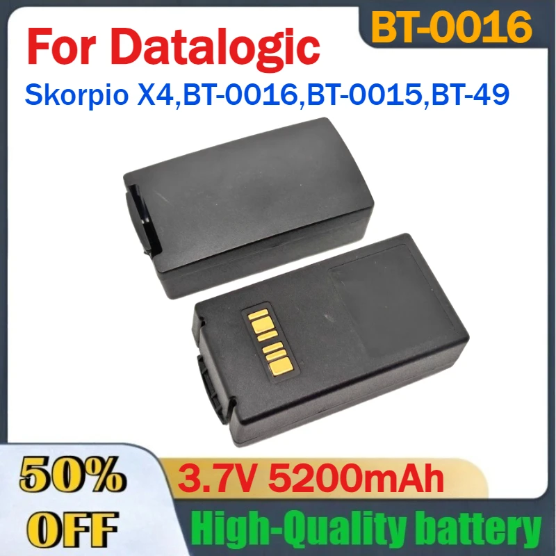 

High-Quality 3.7V 5200mAh Replaceable Lithium Battery for Datalogic Skorpio X4,BT-0016,BT-0015,BT-49 Batteries Accessories