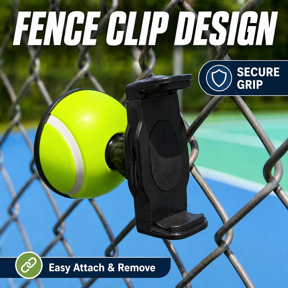 Universal Ball-shaped Phone Holder 360° Rotating Gimbal Fence Fixed Bracket Portable Phone Support for Outdoor Sport Shoot Video view 4