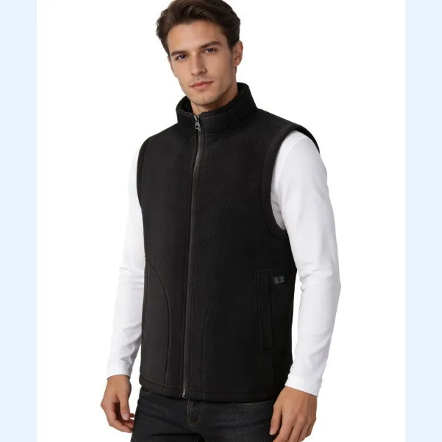 10 Heating Zones Fleece Lined Heated Vest Men Women Dual Control USB Electric Heating Vest 3 Temp Settings Winter Outdoor Ski Bo