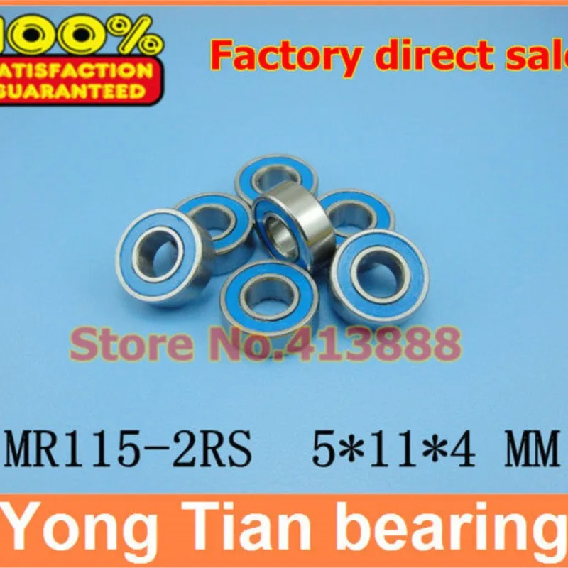 

NBZH 500pcs/lot free shipping High quality blue double rubber sealing cover miniature ball bearing MR115-2RS 5*11*4 mm