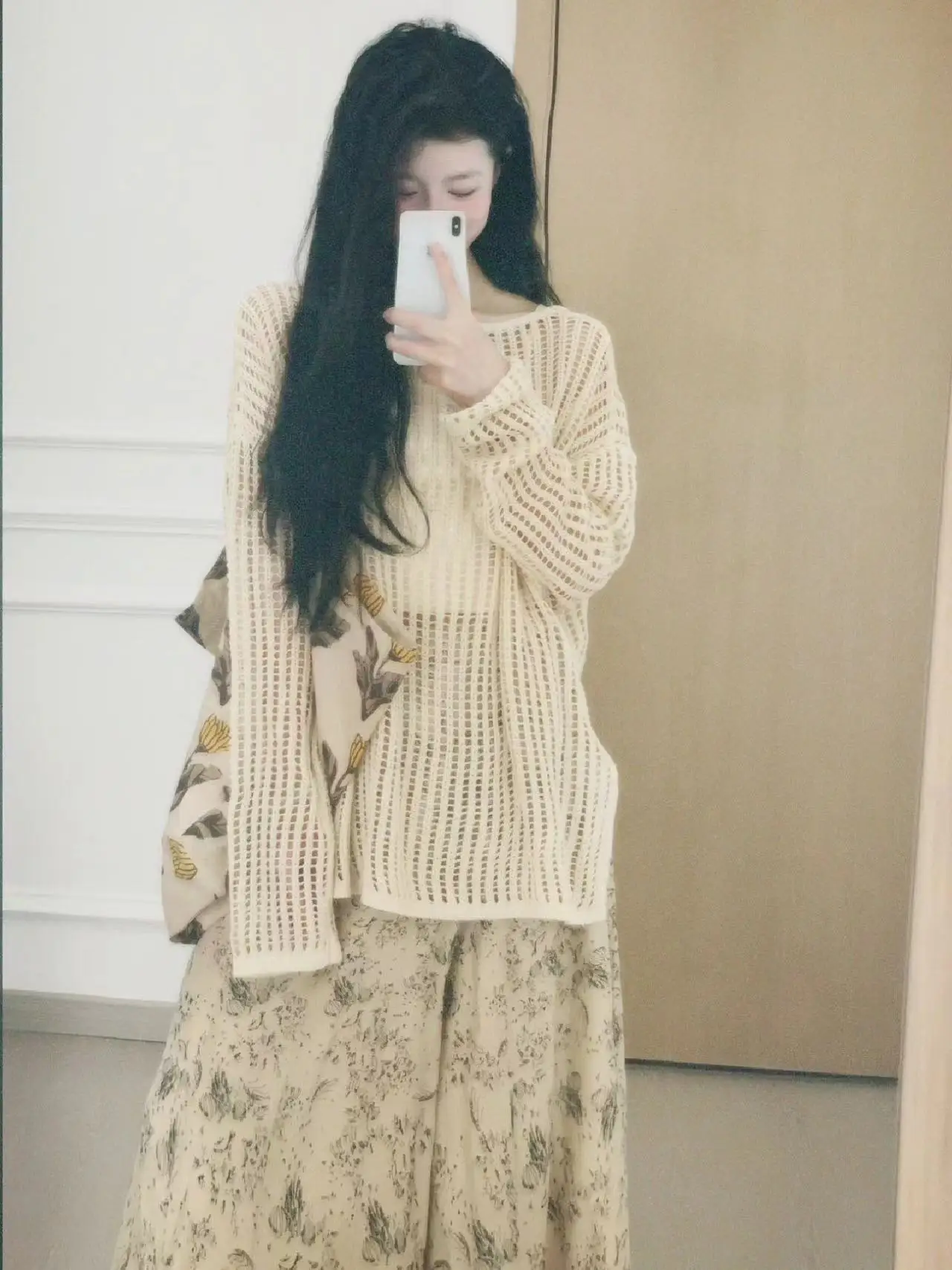 

Новая женская летняя свободная вязаная кофта Lazy Sle Spicy Girl с круглым вырезом и длинными рукавами, однотонная, в стиле Sweet Sle