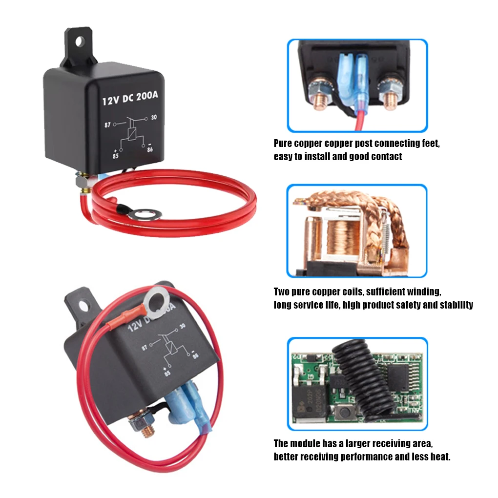 Remote Control Battery Disconnect Switch Easy-to- And Reliable Pure Copper Link Has Good