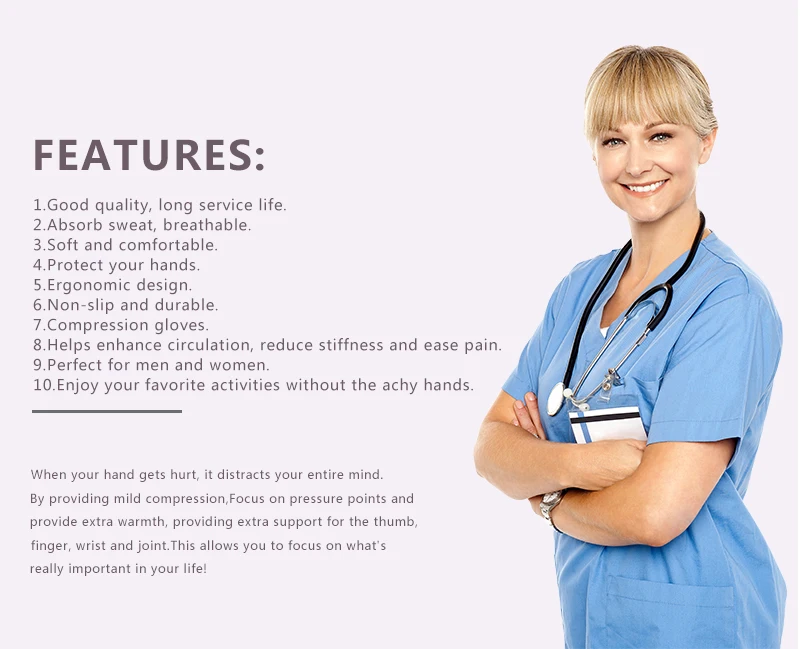 Guantes para artritis, terapia de articulaciones, guantes de compresión antideslizantes de silicona, medio dedo, ciclismo, Fitness, alivio del dolor de manos, guantes de presión