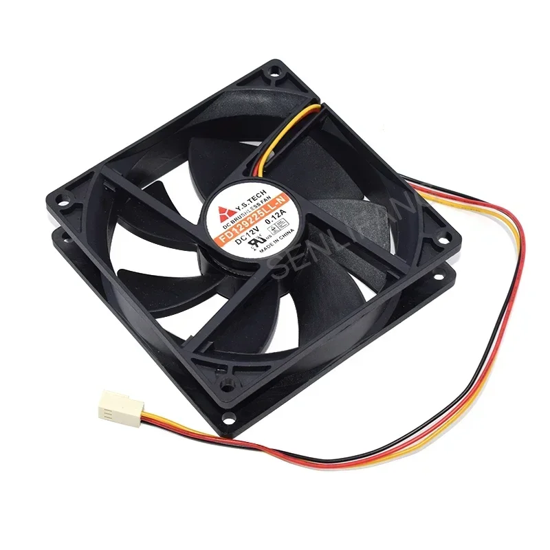 NEW For Y.S TECH FD129225LL-N DC 12V 0.12A 90x90x25mm 3-Wire Server Cooling Fan