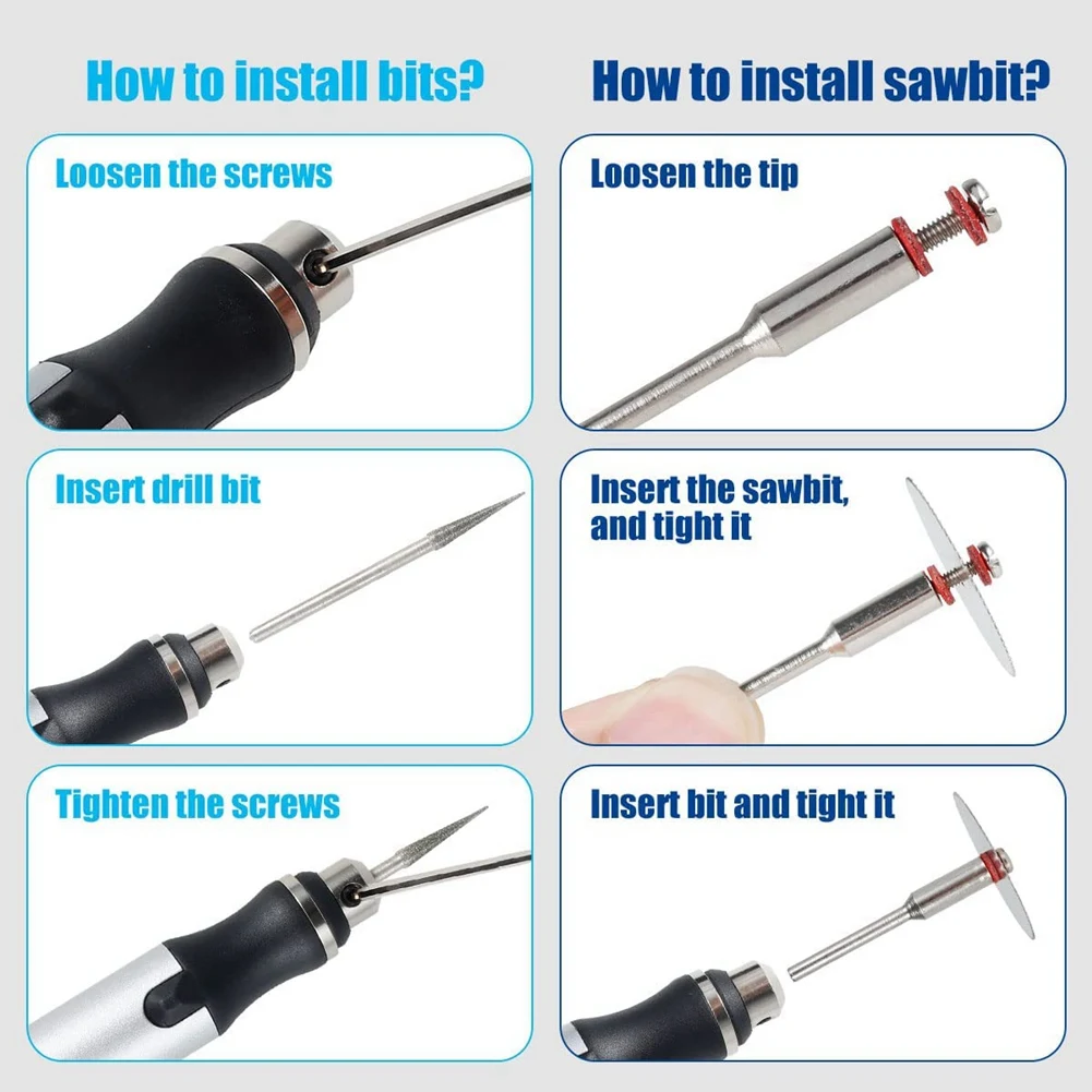 مجموعة أقلام نقش كهربائي ، نقش صغير ، قابلة لإعادة الشحن ، ذاتية الصنع ، نحت ، زجاج ، خشب ، حجر ، حفر ، ب