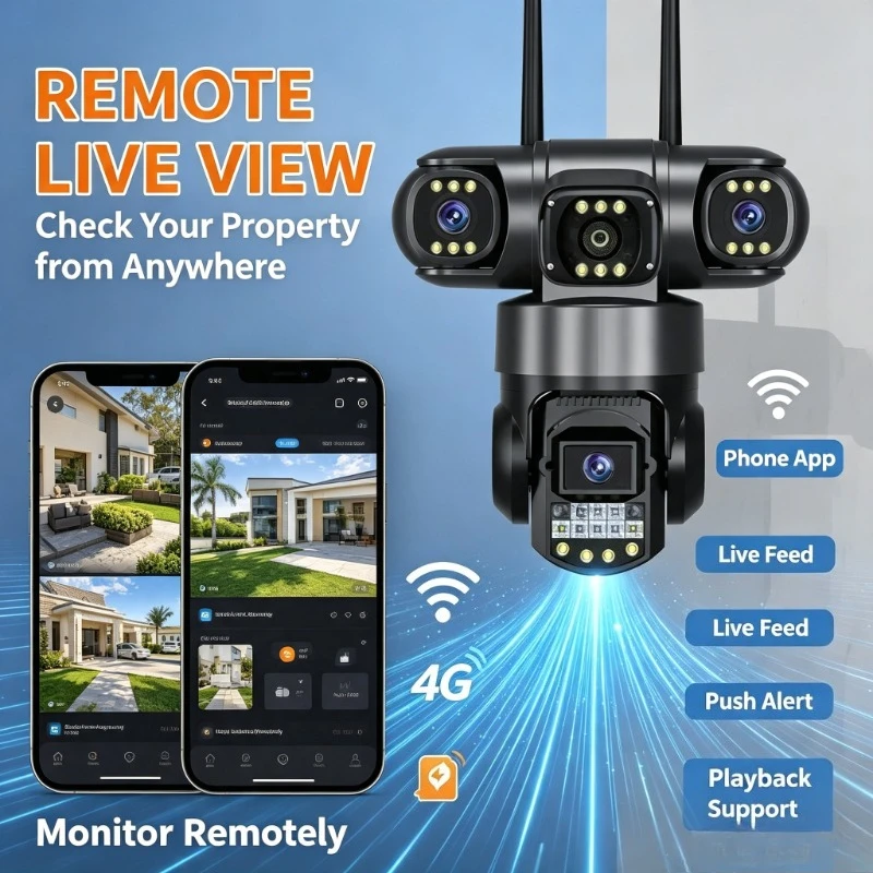 camera-de-surveillance-sans-fil-4g-sim-wifi-conception-a-triple-objectif-camera-360°-resistante-aux-intemperies-pour-la-securite-exterieure-du-jardin