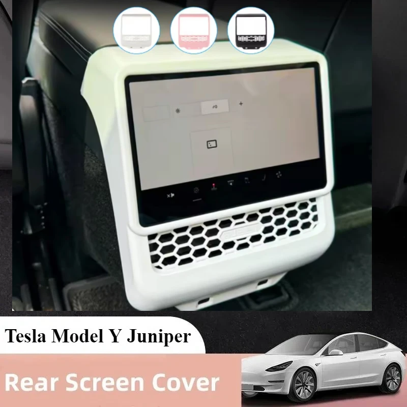 

Rear Screen Cover For Tesla Model Y Juniper ABS Protector Frame Back Air Vent Trim Protective Cover Interior Accessories