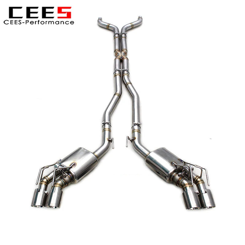 CEES Stainless Steel Exhaust Pipes for Chevrolet Camaro SS 6.2L 2010-2017 Vacuum Valve Muffler Catback Exhaust System