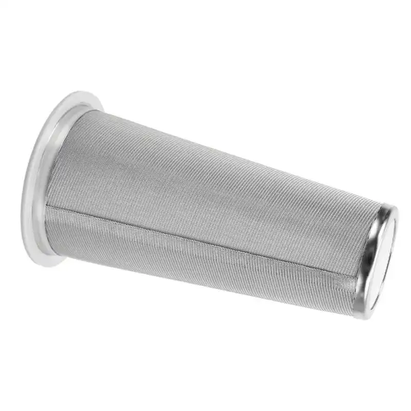 304 Stainless Steel Cold Brew Coffee Filter Cone Mesh with White Rubber Circle Coffee Brew Infuser for Fruit Drink