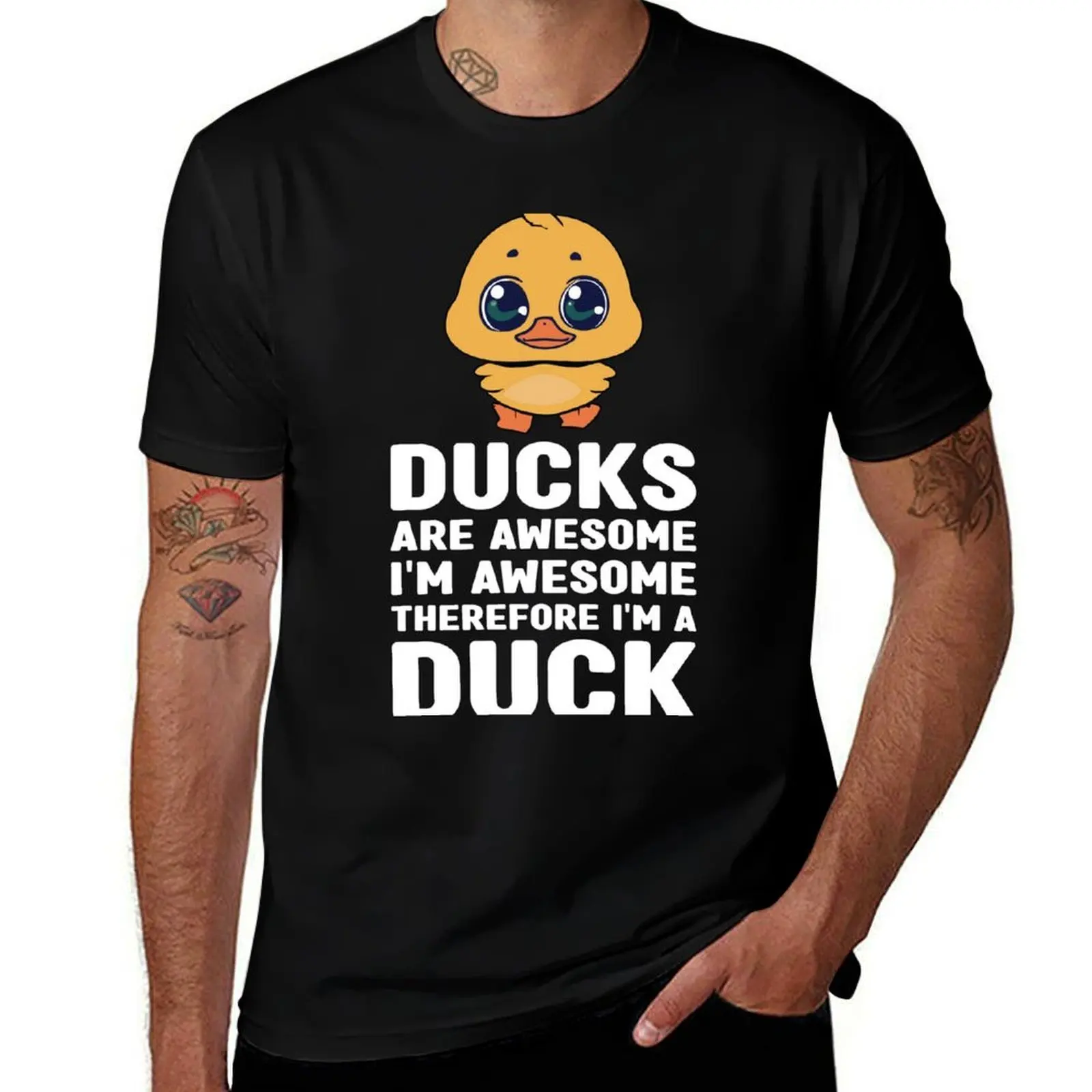 

Funny Ducks Are Awesome I'm Awesome Therefore I'm a Duck Lover T-Shirt t shirt man designer T-Shirt