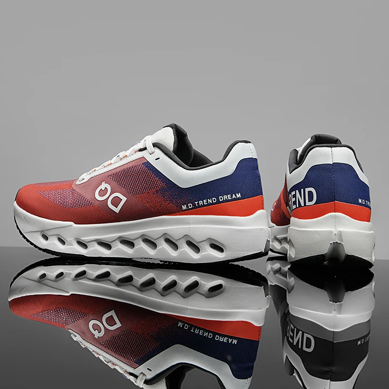 

Running Shoes for Men Lightweight Flat Mesh Breathable Lace-up Comfortable Sneakers Trendy 2025 New Outdoor Sneakers Man