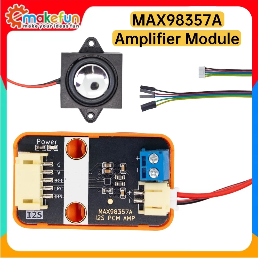 MAX98357A I2S Class D Amplifier Module 3W 5V Without Filtering 2831 Speaker for ESP32 Arduino Raspberry Pi DIY Audio Project