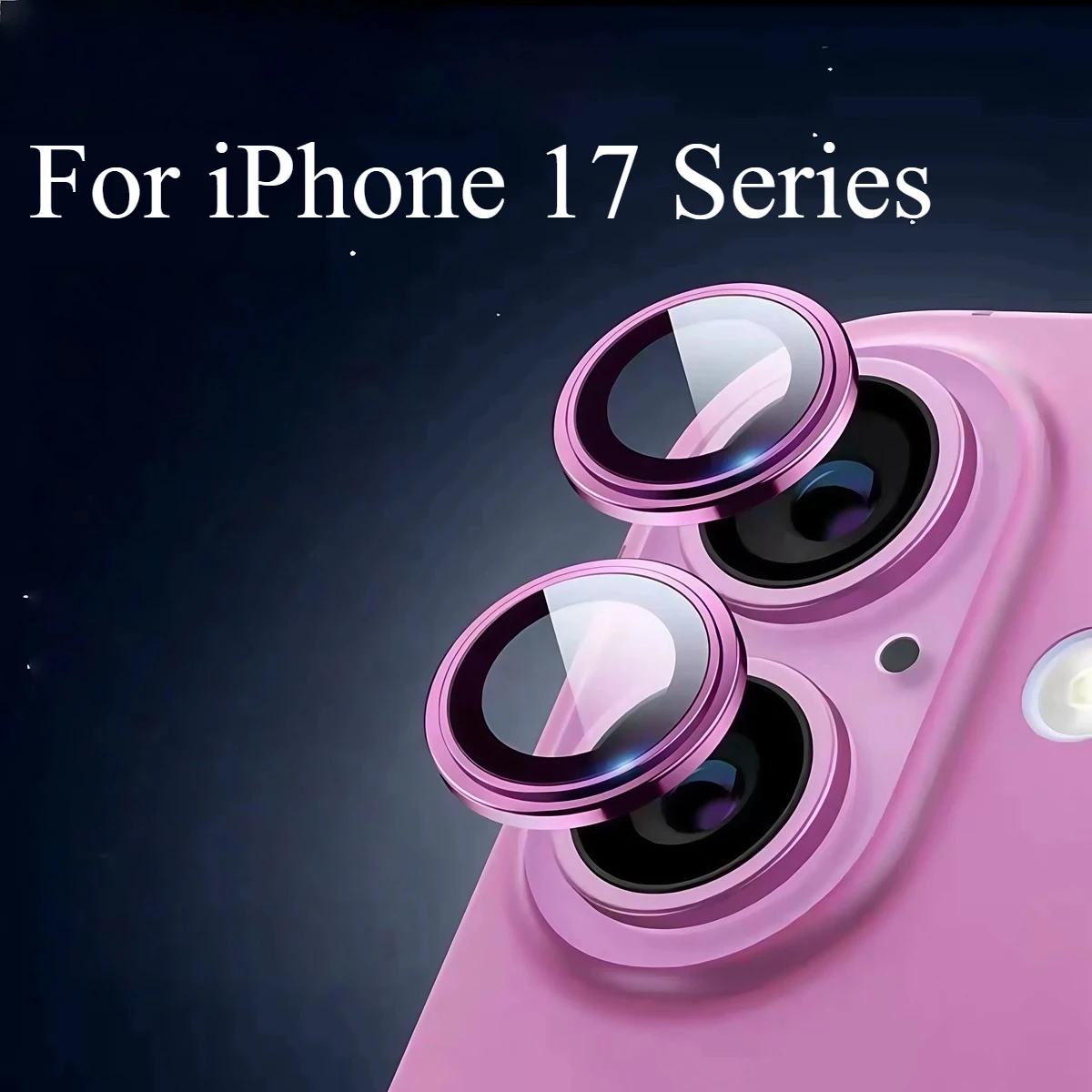 2-3Pcs Camera Metal Ring Protector For IPhone 17 16 15 Pro Max Back Lens Tempered Glass For IPhone16 Plus Lens Cover Accessories