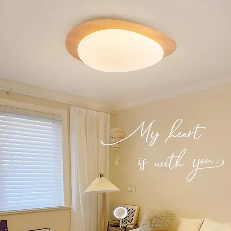 

Japanese Led Wooden Ceiling Lamp Simple Dining Room Living Ceiling Light Hotel Guest Balcony Scandinavian Lights