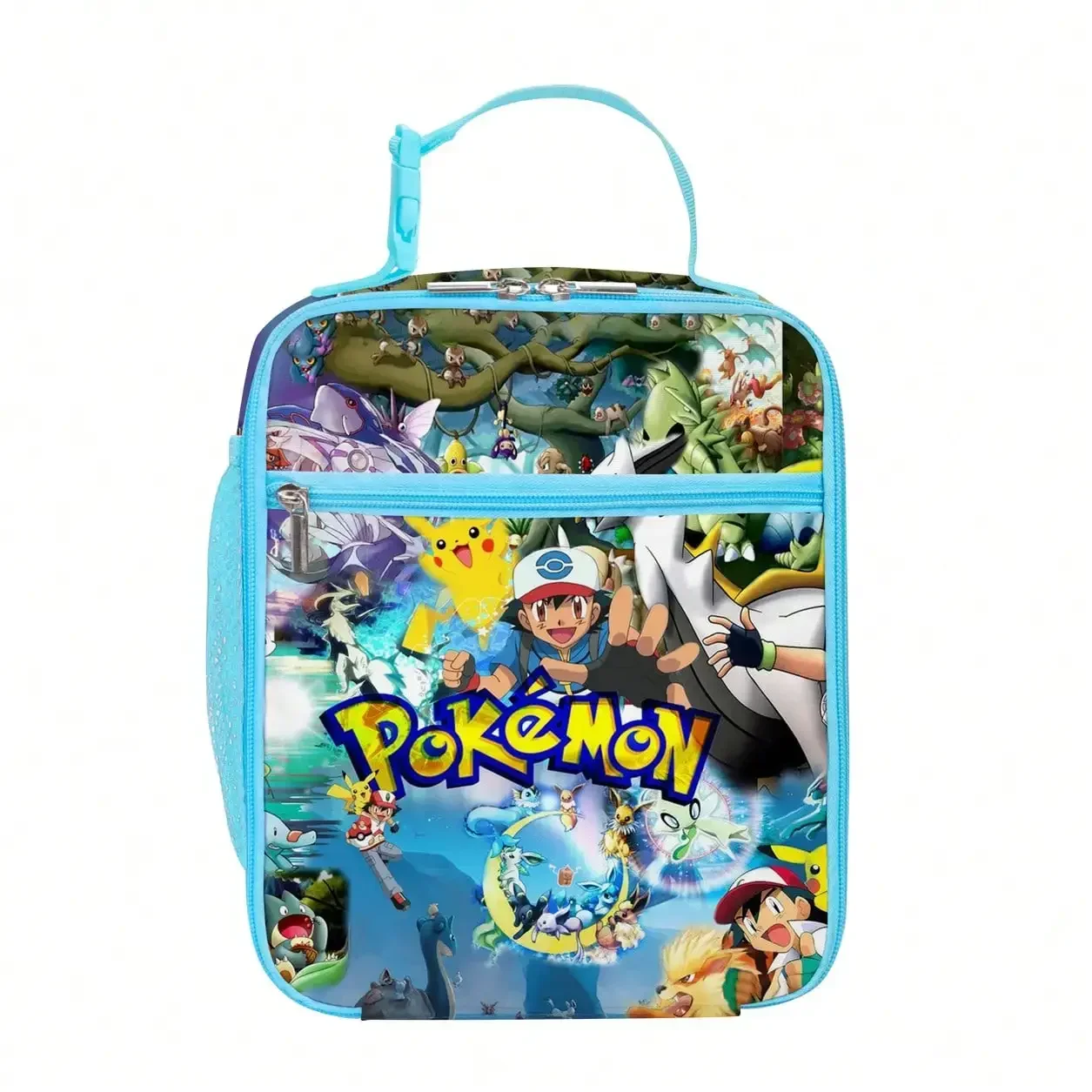 Simpatica borsa da pranzo portatile stampata in 3D Pokemon Pikachu per studenti delle scuole primarie e secondarie Cartoni animati Kawaii per bambini