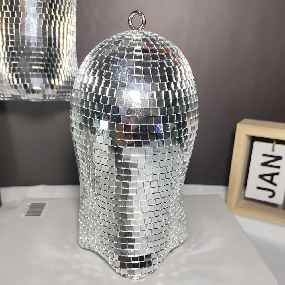 Disco Ghost Bedroom Decoration Hanging Disco Ball Reflective Party Decor Silver Mirror Ghost Halloween Decoration