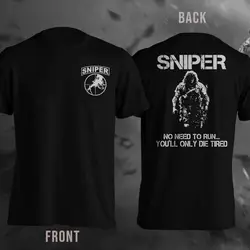 Sniper No Need To Run USMC Army Marine Corps Elite Men T-Shirt Short Sleeve Casual 100% Cotton T Shirts