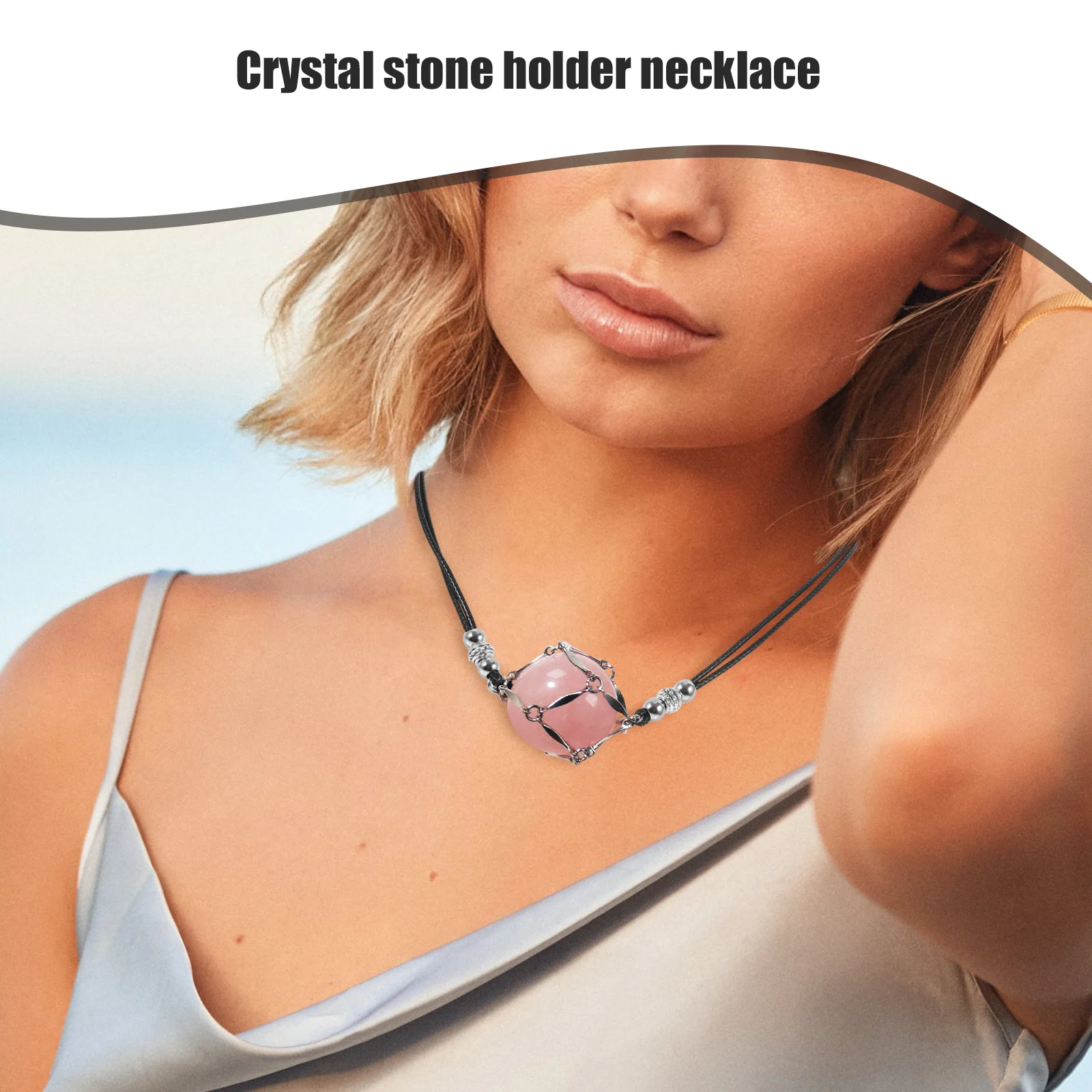 

Cage Adjustable Chain for Stone Pendant Holder Empty Ball Crystal Necklaces Crystal Cage Necklaces Holder Accessories