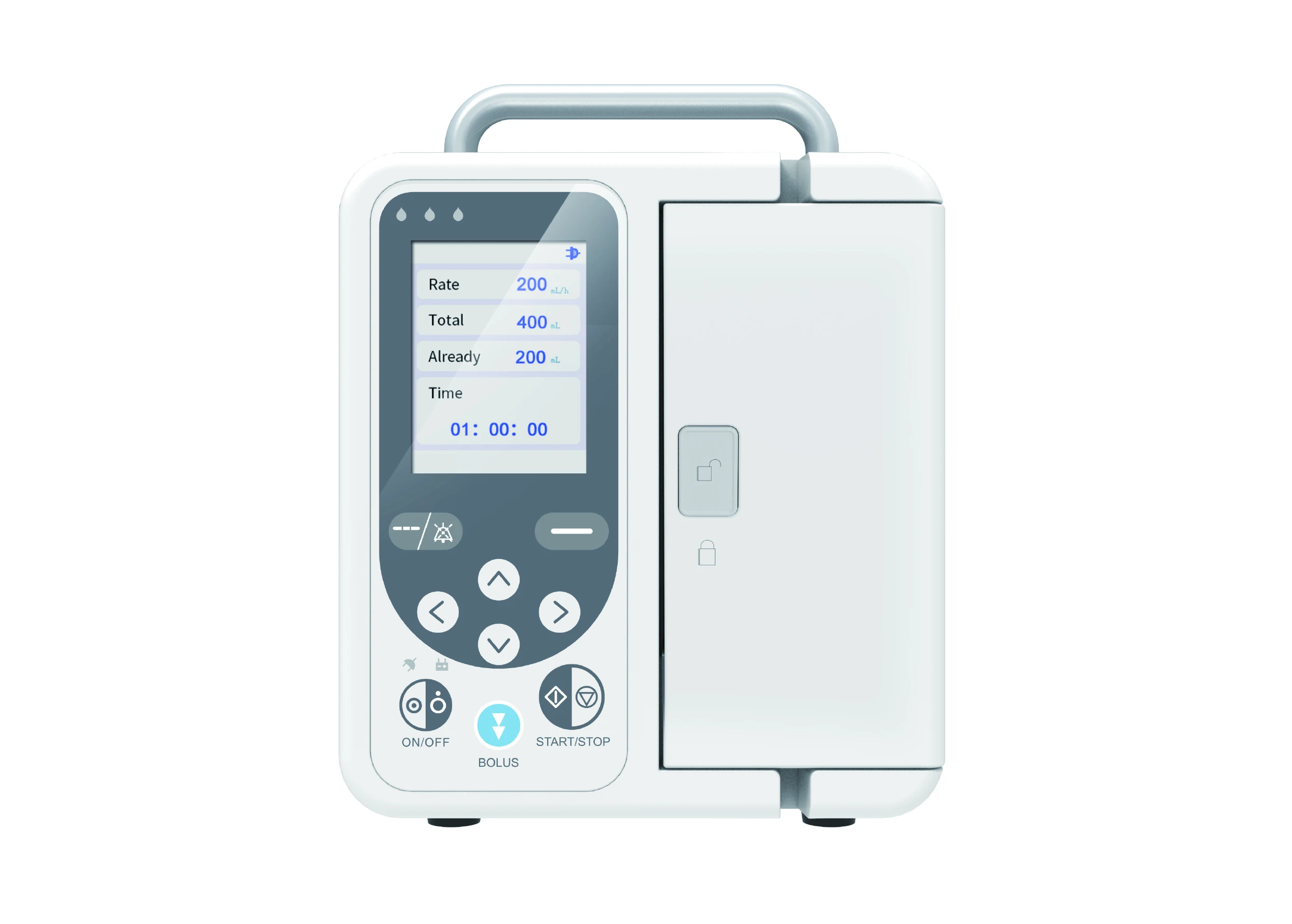 CONTEC-bomba de jeringa de uso humano o veterinario, bomba de infusión SP750 / SP950 LCD, alarma en tiempo real, batería recargable