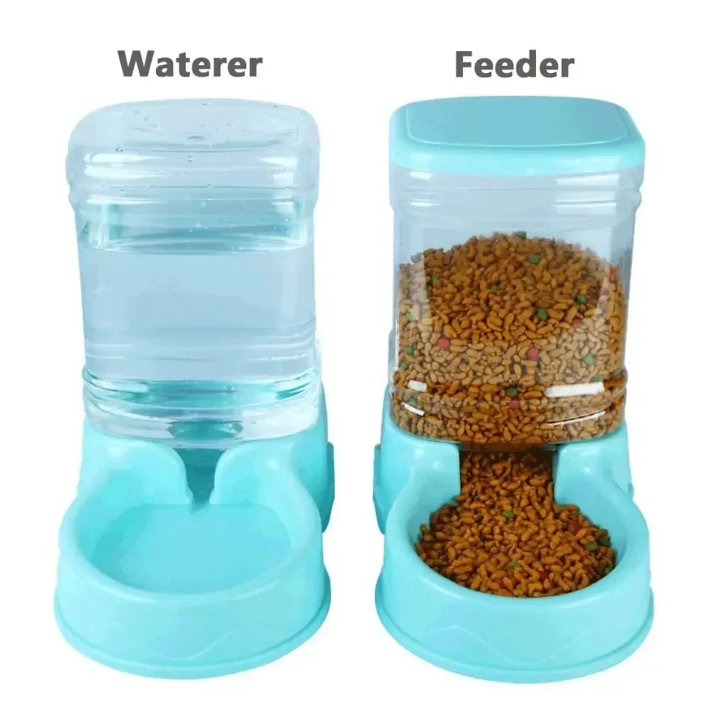 A1  3.8L PP Material Pet Feeder Pet Water Fountain Drink Bowl Automatic Pet Feeder Large Cat Dog Food Dispenser