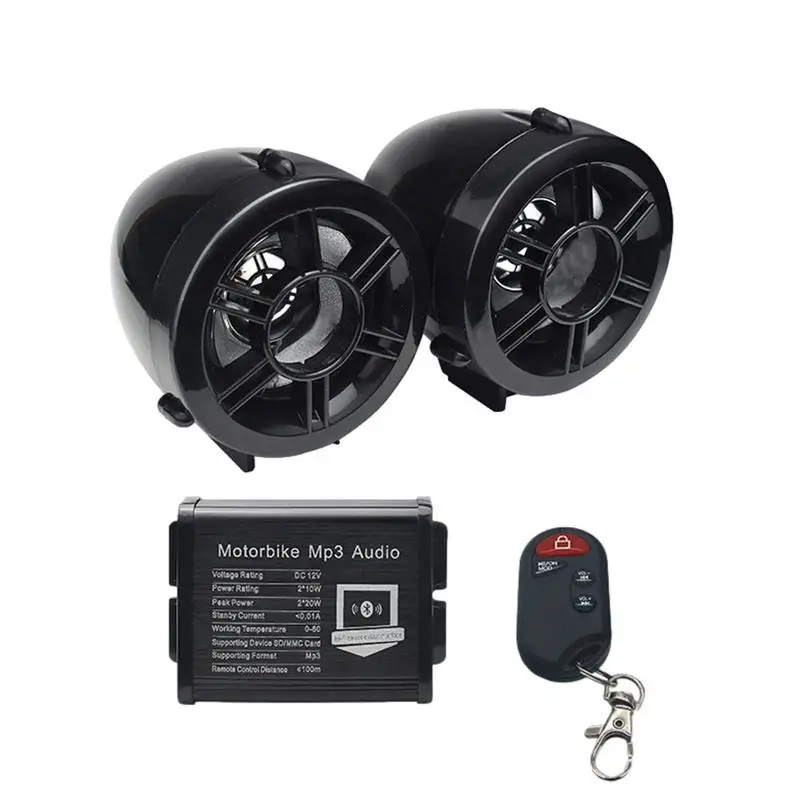 Speaker Stereo motor UTV, Speaker Stereo Audio modifikasi untuk motor, Speaker sepeda motor dengan lampu kilat LED