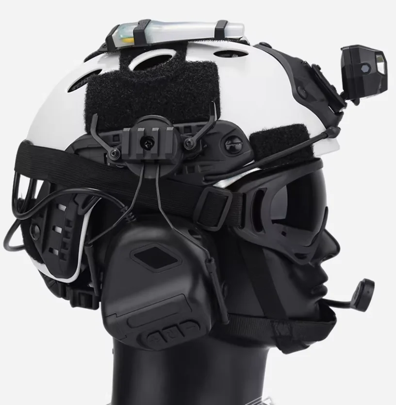 Casco táctico ligero de rescate blanco ajustable para emergencias - imagen 2