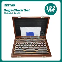 INSTAR 122pcs Gage Block Set grado 0 precisione di classe media 0.00045mm acciaio temprato Gcr15 qualità industriale 10-30-50-100mm