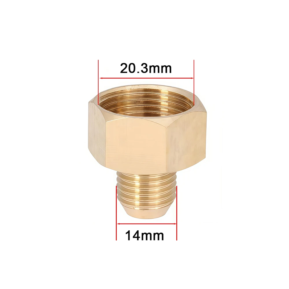M22 Female to M14 Male Adapter Pressure Washer Connector, Brass Quick Connect Fitting for High Pressure Gun Hose