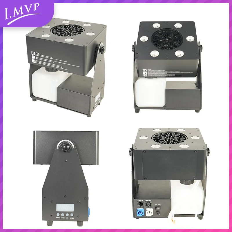 Electric Stage Bubble Effect Machine DMX Remote Control 6x4W LED RGBW Bubble Machine for Wedding Party