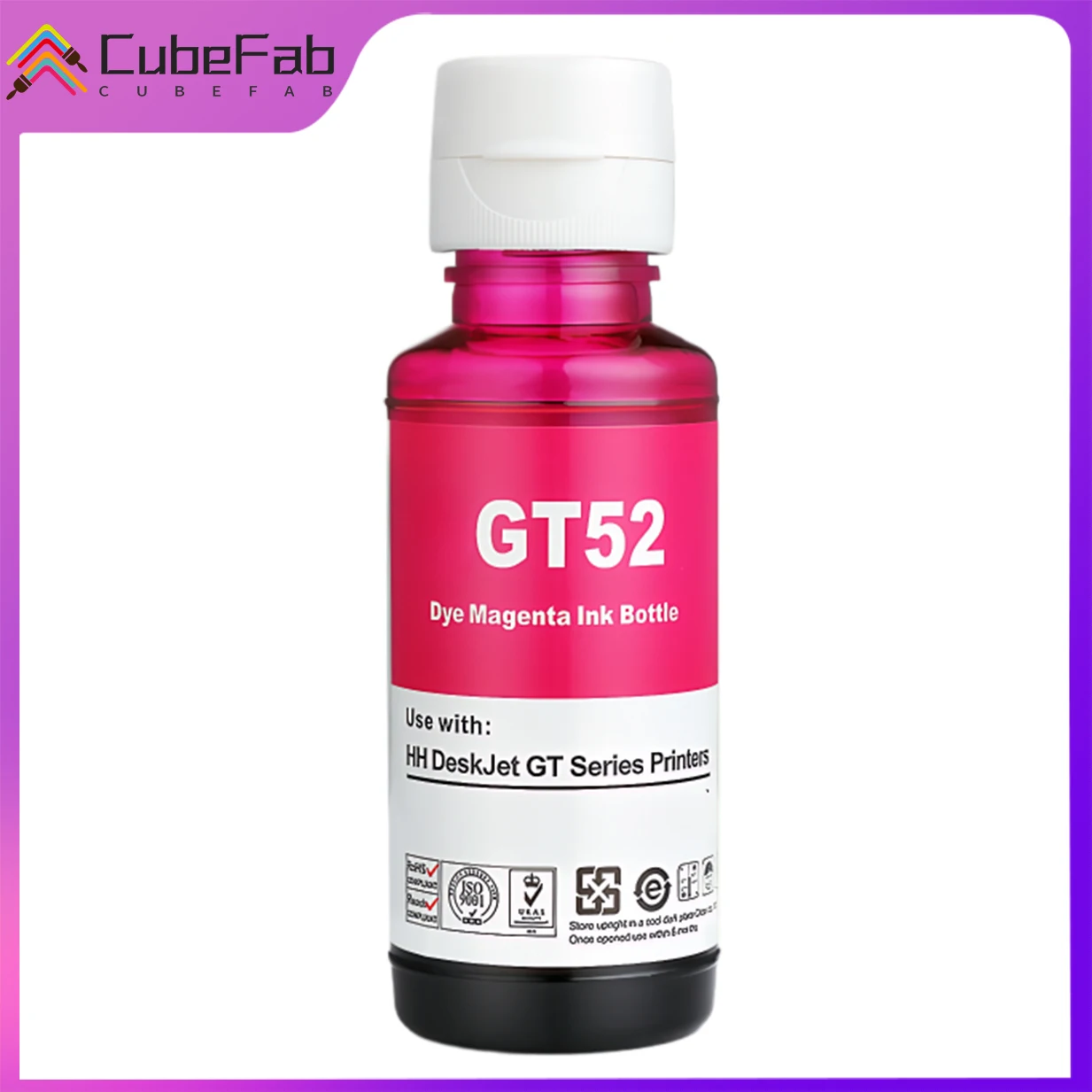 حبر إعادة تعبئة GT51 GT52 GT53 لحبر HP GT51 GT52 GT53 للطابعة HP الذكية 450 455 500 510 515 516 519 530 559 GT5810 GT5820