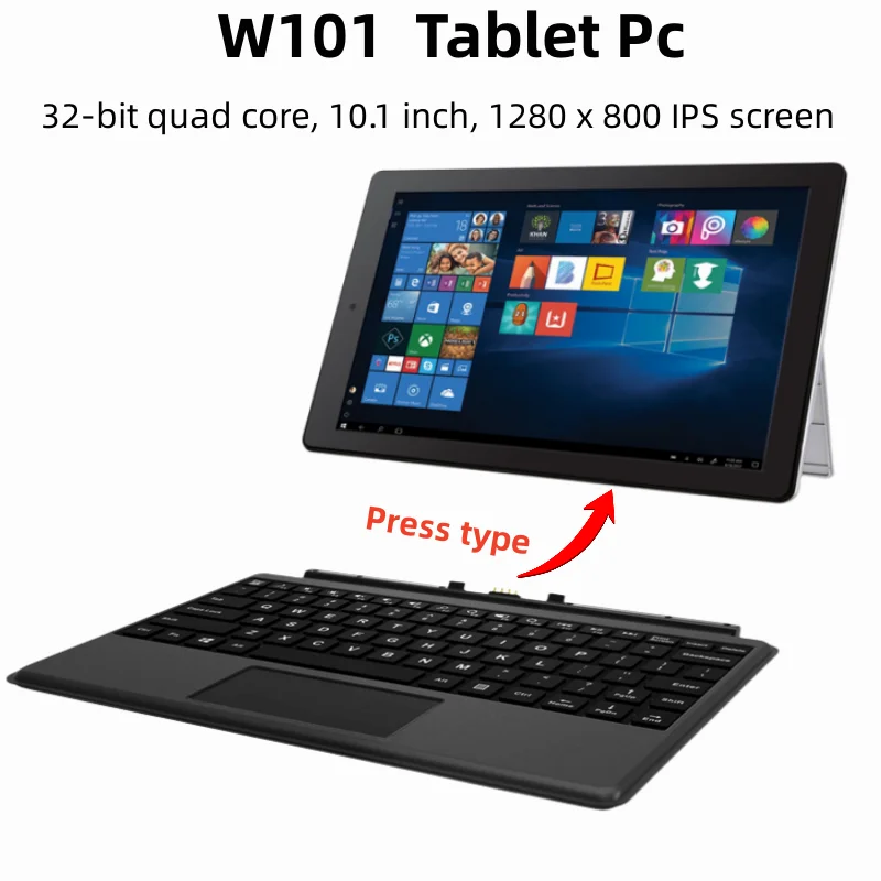 Imagem -02 - Tablet pc com Câmera Dupla Jogo Windows 10 2gb Ram 32gb Rom Tablets 32-bit Quad Core W101sa23 10.1 Pol Mais Novo 2024