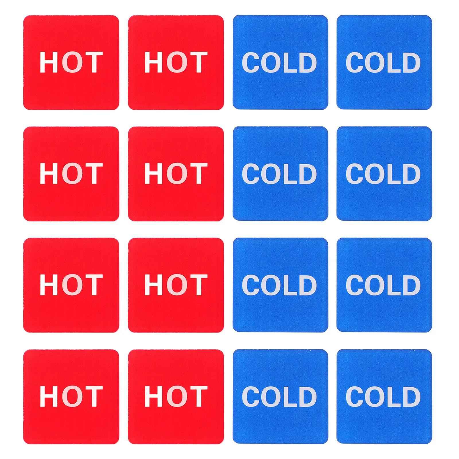 20Pcs Self Adhesive Hot Cold Water Sign Acrylic Waterproof Labels Bathroom Shower Tap Indicator Stickers Red Blue for Home Hotel
