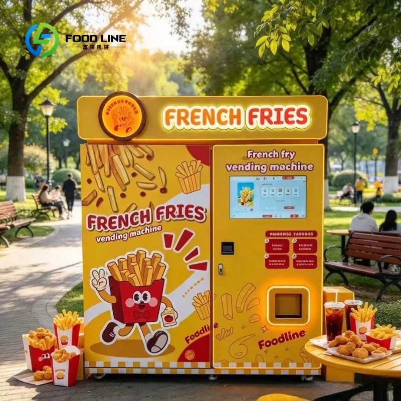Automatic French Fries Vending Robot 220V New Condition Hot Food Chicken Fry Chip Machine Factory Price for Sale