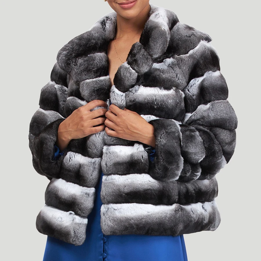 Women Rabbit Fur Jackets Real Fur Coat Warm Winter Natural Rex Rabbit Fur Coat Luxury Short Fur Coats Best Selling New Arrials