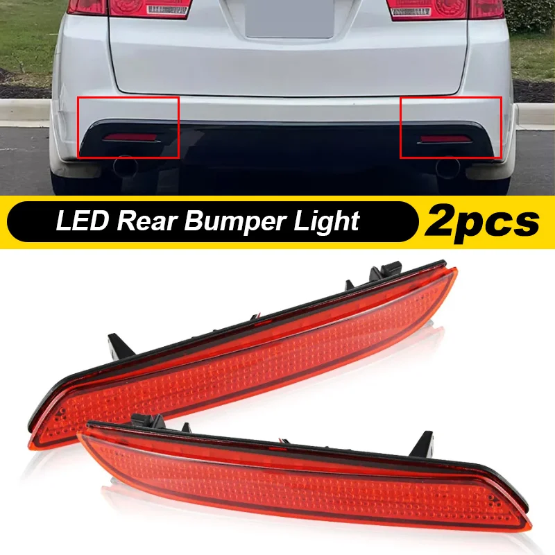 LED Bumper Reflector Tail Brake Light Fog Lamp For Honda CR-Z ZF1 CR-V STEPWGN RG Acura TSX Wagon Insight 2010-12