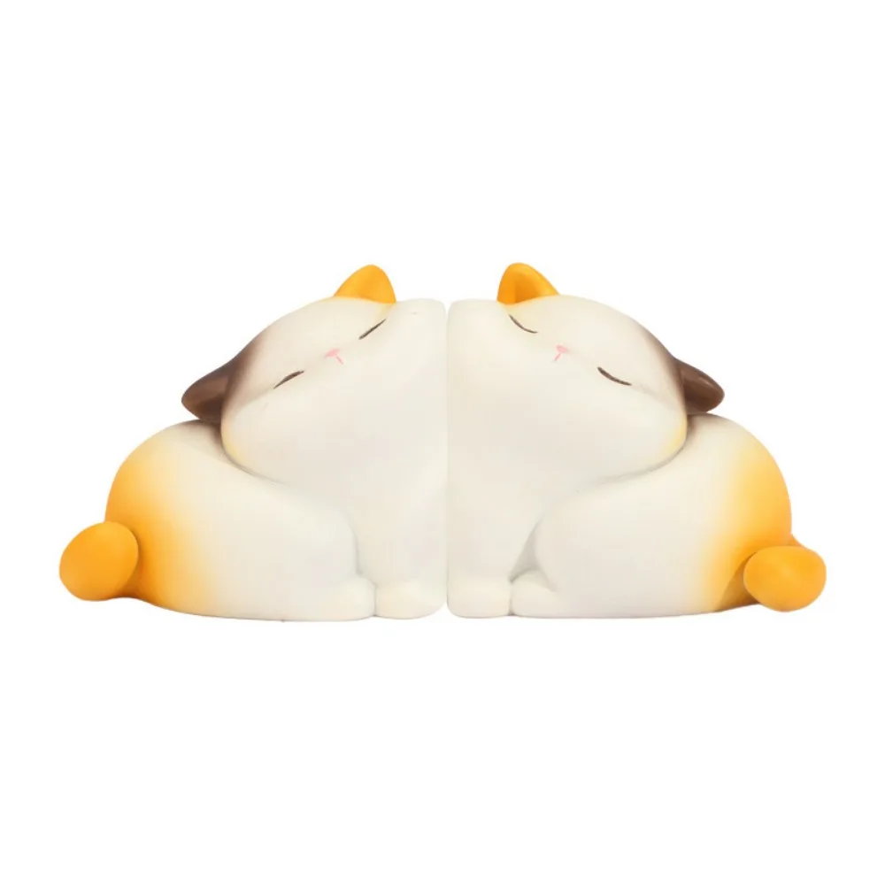 

Unique Cat Shaped Kawaii Book Holder Portable Resin Hug Cat Bookshelf Durable Cute Cat Decorative Bookends Hold Books