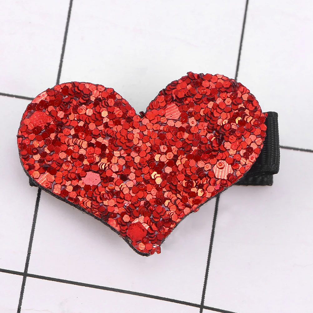

2Pcs Glitter Hair Clips Sequins Decorative Bling Pins Cute Accessories for Women Girls Valentine Party Wedding Toddler