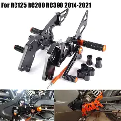 For KT-M RC125 RC200 RC390 2014 2015 2016 2017 2018 2019 2020 2021 Rest Pegs Adjustable Rearset Footrests RC 200 390 125