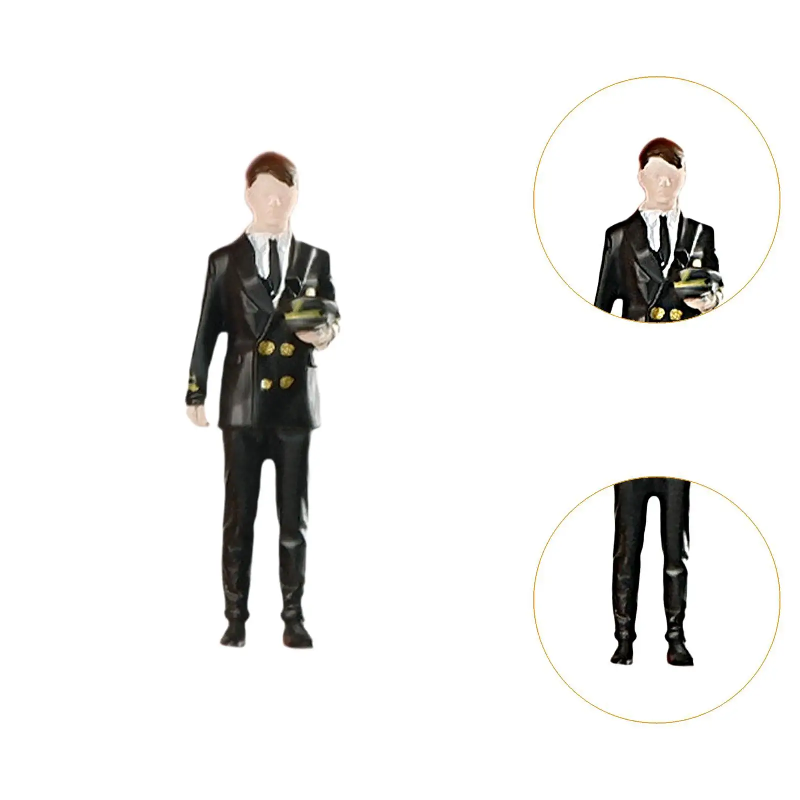 1:64 Scale Boy Figure Pose Scene Miniature People Model Ornament Trains Architectural Painted Figures Miniature DIY Scene Decor