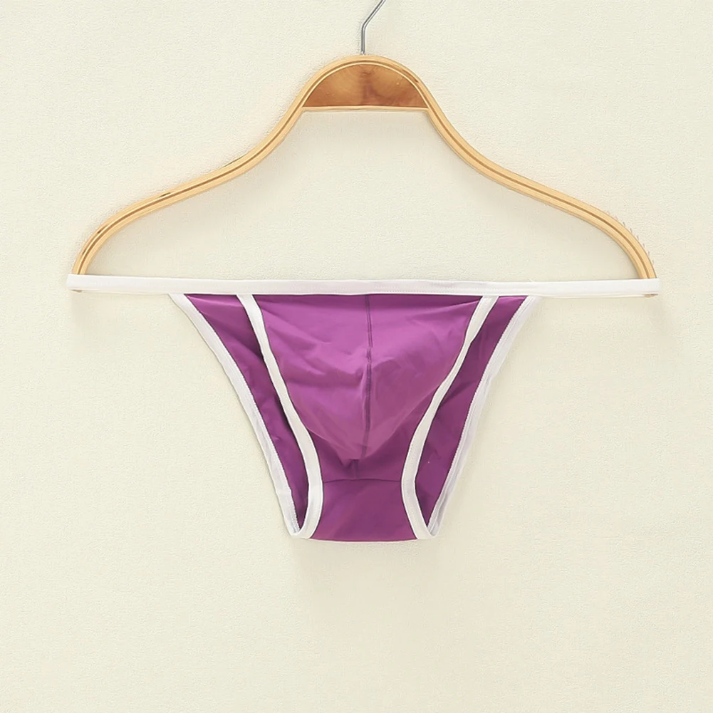 Sexy Men's G-Strings Thongs Bikini Underwear U-convex Pouch Cotton Blend Panties Low Waist Man Briefs Underpants