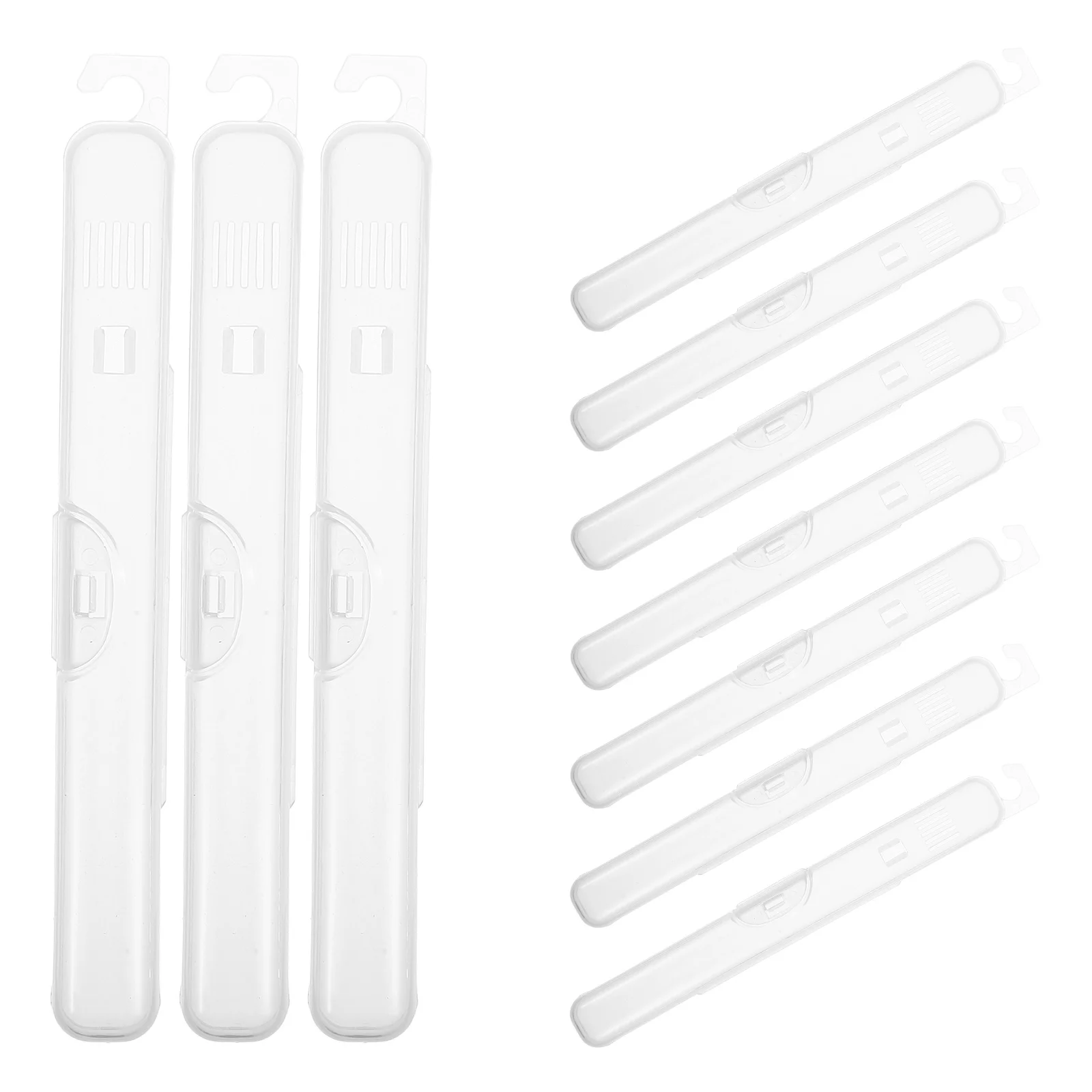 

10Pcs Toothbrush Storage Boxes Portable Travel Outdoor Organizer Compact PP Material Protect Brush Hair for Camping Business