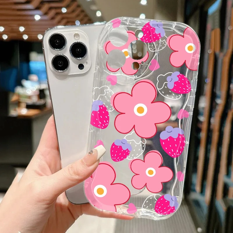 Casing Ponsel Bening Silikon Lembut Bunga Warna-warni untuk Xiaomi Redmi Note 11 12 13 14 Pro Plus 5G 14S 12S 11S 11 10 14C 13C 12C Sampul