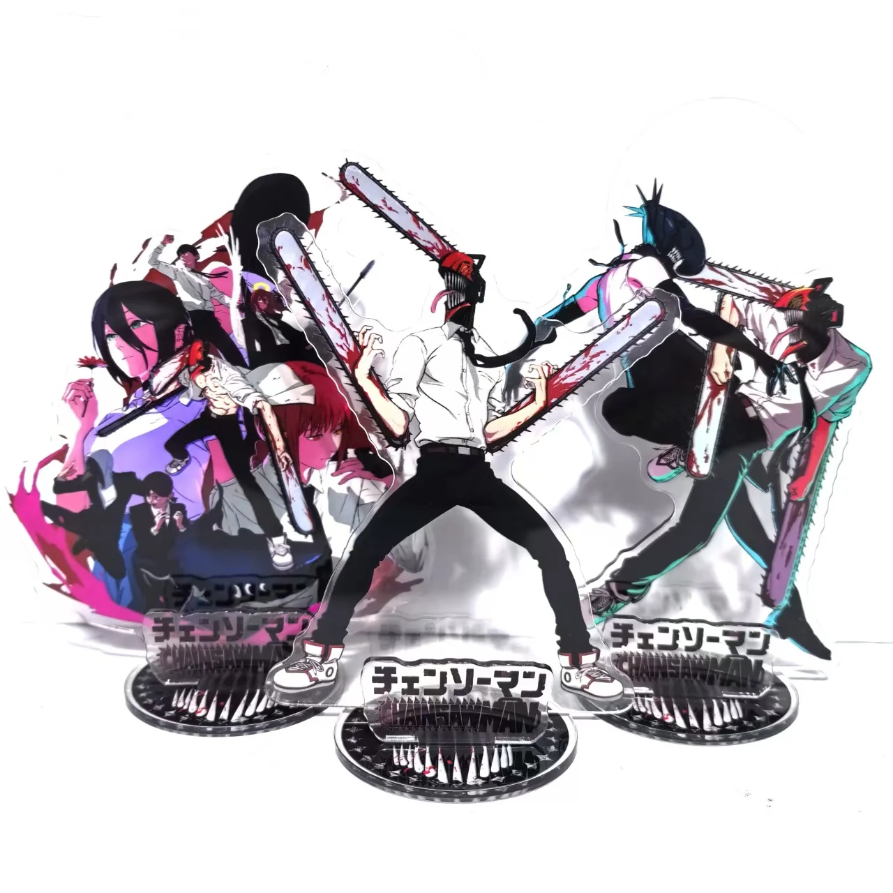 Soporte acrílico de motosierra de Anime para hombre, placa modelo Makima Power, bolsa de colección bonita, regalos para seguidores, Pochita, 15cm