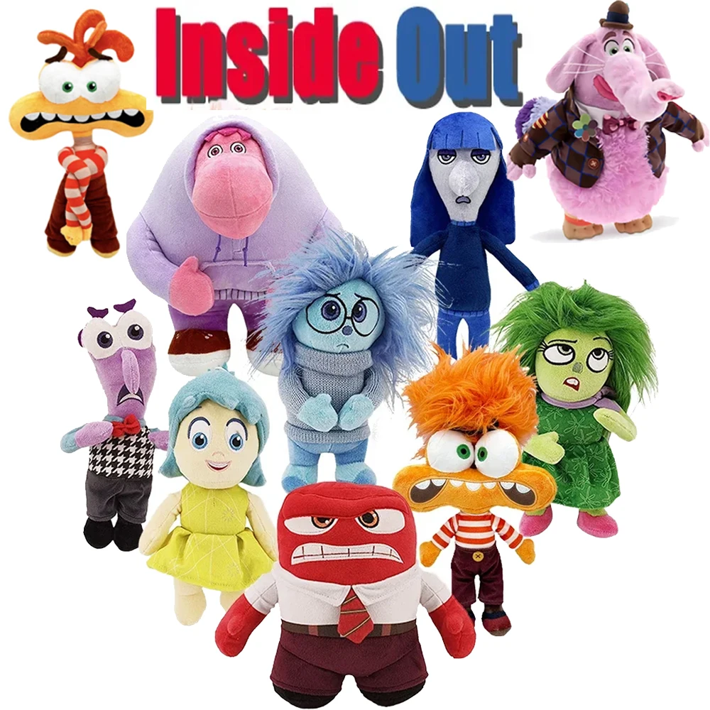 Llavero de Peluche de Inside Out 2, Personajes de Disney, Sad, Fear, Joy, Colgante, Adorno, Muñeco de Peluche, Regalos de Cumpleaños para Niños