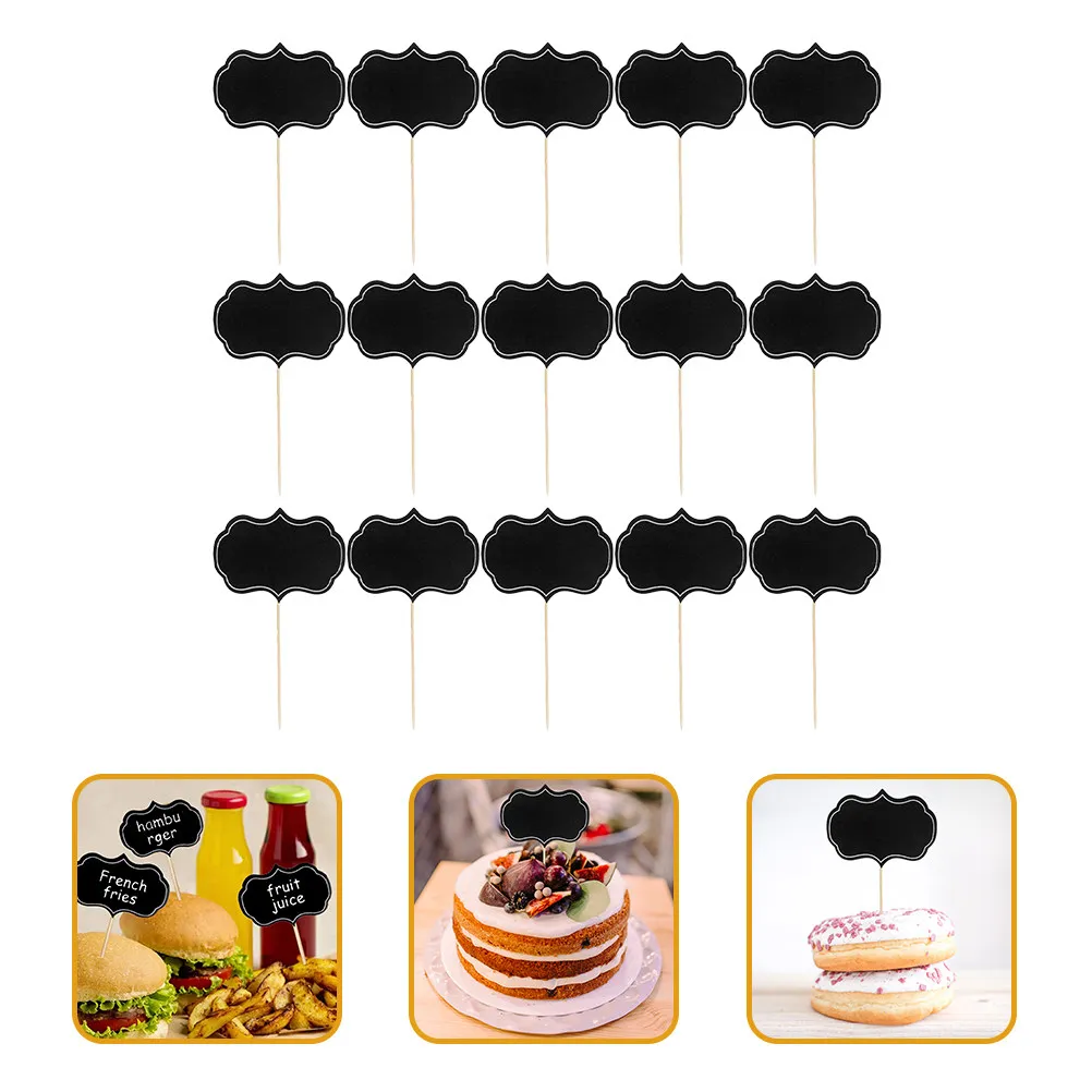 24 Marcadores de Queso, Etiquetas para Pizarra, Banderitas de Palillo en Blanco, Señales para Comida, para Fiestas, Buffet, Decoración de Bodas